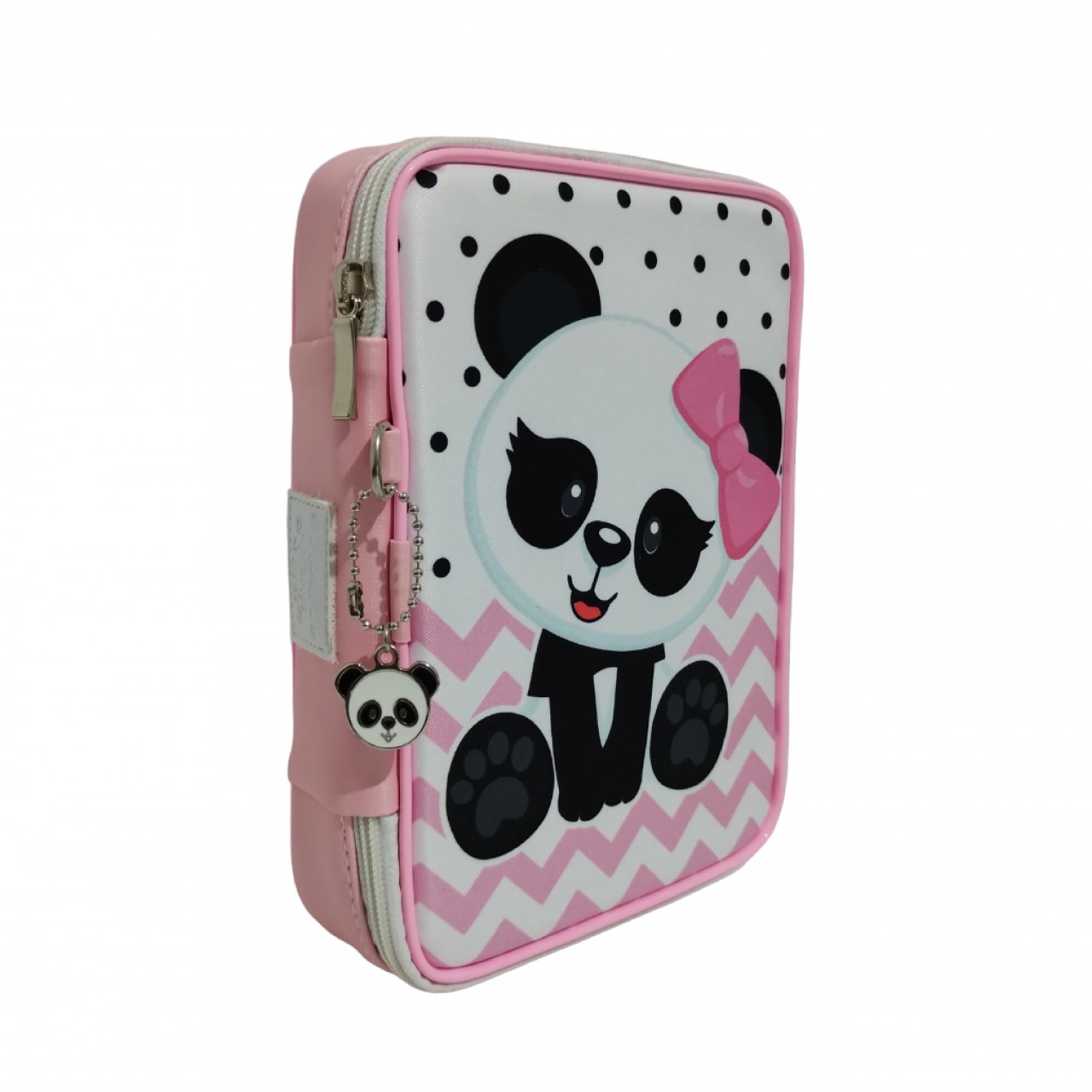 Estojo 100 pens slim panda baby cute rosa